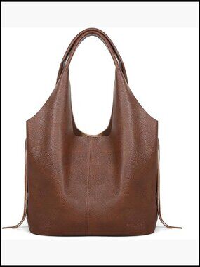 Genuine Leather Hobo Bag Large Slouchy Tote Shoulder Bag Work Boho Handbag